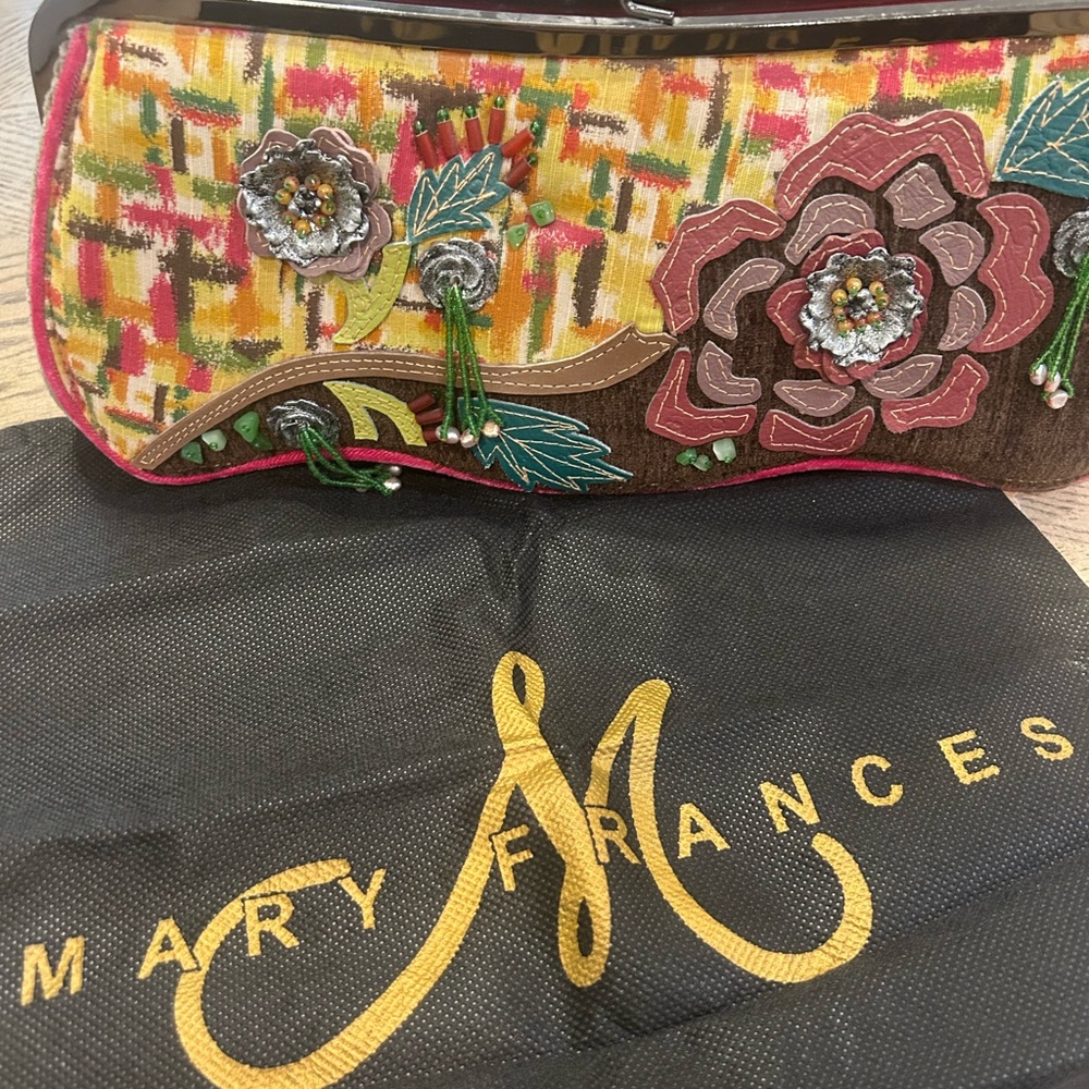 Mary Frances Multicolor Floral Purse